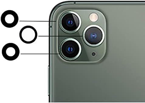 2 ПАРЧИЊА GEILIFIX Задна Камера Објектив Сафир Стакло Замена за iPhone11pro 5.8 инчи и iphone11promax 6.5 инчи Со Претходно Инсталирани Лепило