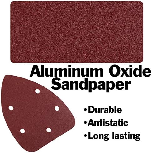 120 пакувања детали за глувчето Sander Sandpaper - Вклучува 40, 60, 80, 120, 180 и 240 решетки, кука и јамка, 5 дупка - SciencePurchase