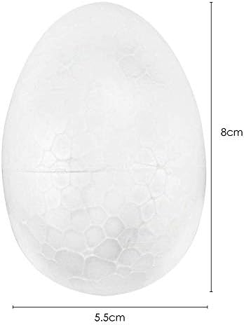 Велигденски јајца од HGFD 12 парчиња јајца од велигденска пена Бели занаетчиски јајца создаваат ваша сопствена декорација на шема за ракотворби,
