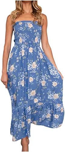 Боемски Фустан За Жени Макси-Течни Фустани За Жени Плус Големина Лето