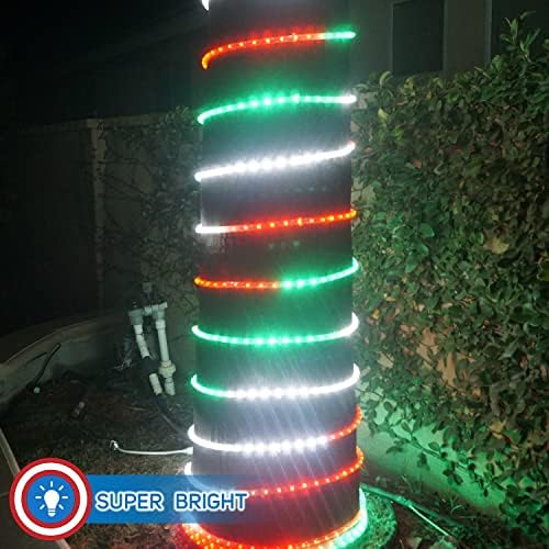 Расел декор 50ft/540 LED патриотски светла за јаже за Калифорнија Мексико Италија Тема бои на темата забава на отворено дрвја Патио палуба