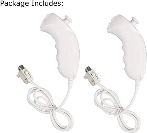 Врвни души 2pack Nunchuck далечински контролер за Nintendo Wii Wii U Video Game