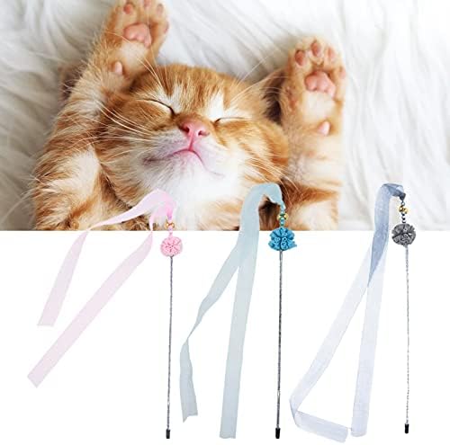 Gifzes Cats Teaser со sвона лента миленичиња играчка интерактивна пластика смешни мачки стапчиња за маче забивање на играчки за тренирање