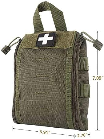 ВИНЕКС прва помош ЕМТ торби, тактички ифак медицински мол торбичка воена алатка за итни случаи EDC торбички на отворено комплет