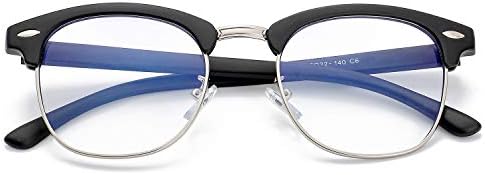 Сина Светлина Блокирање Очила За Жени Мажи Полу-Рамка Рамка Лажни Глупак Очила