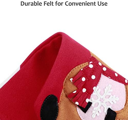Тојвијан 6 парчиња Божиќни Црвени Чорапи Почувствува Божиќен Камин Виси Чорапи Забава Виси Украсни Торби За Лекување За Празник