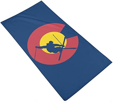 Колорадо знаме за скијање скијачки рачни крпи лице и миење на телото меки меки за миење садови со слатки печатени за кујнски