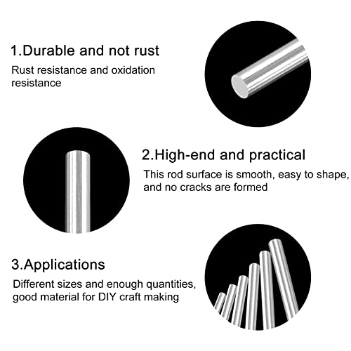 Меканиксити не'рѓосувачки челик тркалезни шипки шипка 1мм-8мм сортиран дијаметар 100мм должина од не'рѓосувачки челик за шипки за наноси