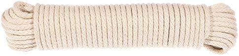 Дебелина на западниот брег Паракорд 7/32 инчи Евандејл Памучна облека - 50 стапки Хенк - кабел за перење сите намени - јаже за сушење