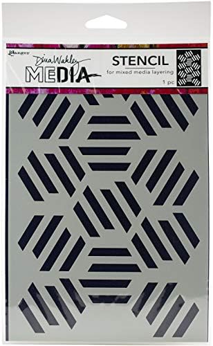 Ранџер Дина Вакли Медиа Мастили 9 x6 -фрактурирани хексагони
