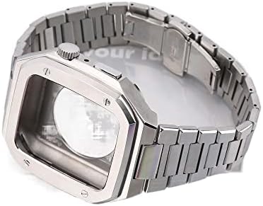 ФКИМКФ Најнов Нерѓосувачки Челик за Apple Watch Band 44mm Метален Ремен за Iwatch Серија 8 7 6 SE 5 4 44mm Благороден Метал Луксузен Часовник