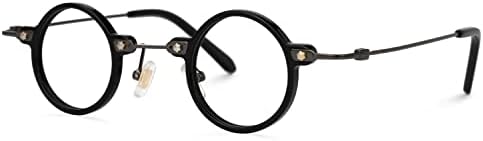 Читатели на Zeelool ретро-тркалезно читање очила за мажи со стандардна анти-рефлексивна облога Burgess ZJGX308401-R
