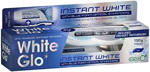 Бела Glo Instant White Optic Technology Technology Белење паста за заби + четка за заби
