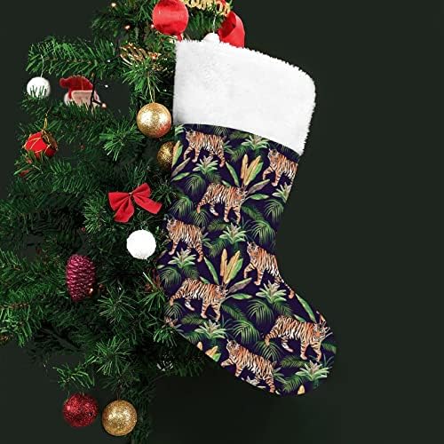 Шема на тигар џунгла персонализирана Божиќна порибување дома Божиќно дрво камин виси украси