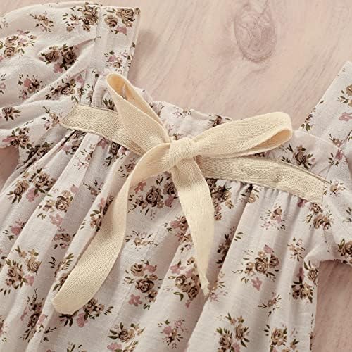 Фернвија новороденче дете ромпер гроздобер бохо цветни печати кратки ракави летни облеки 3 6 12 12 18 24 месеци