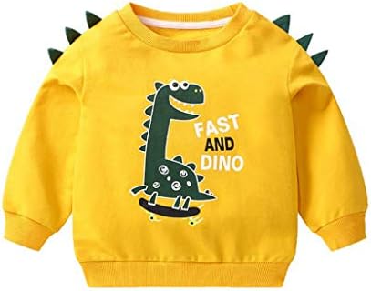 Големи момчиња Зипер Худи дете дете дете момче цртано девојче диносаурус со долги ракави џемпер 2 годишна худи