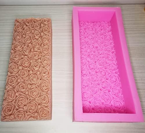 Алатка за печење торта тесто силиконски калапи рачно изработени сапуни калапи розово цвет сапун бар силиконски мувла чоколадо бонбони што прават
