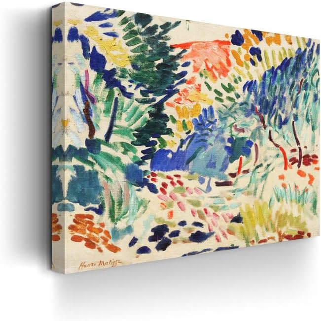 Canvasway - Хенри Матис пејзаж во Colioure Canvas отпечатоци wallидна уметност модерна уметничка експресионизам слика слика