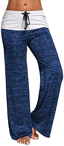 Panенски дневни панталони удобно пижама дното лабаво вклопување еластични половини јога панталони лесни печатени панталони за боја за сите