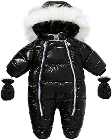 mmknlrm новороденче бебе момче зима симпатична палта Сноуит, дете од дете, облека со патент, патент, комбинезон со качулка