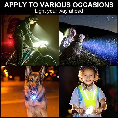 3 парчиња светла за кучиња за ноќно одење на USB -полнење LED кучиња јака светлина 3 светлосни режими куче одење светло водоотпорно светло куче