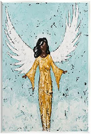Tuphell Industries Angel Wings Woman Portreate Wood Wall Art, Дизајн од adeејд Рејнолдс