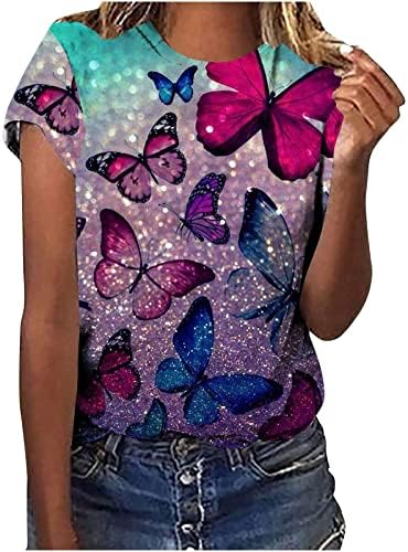 Womenенски екипаж памук пеперутка мермер леопард печати графички бренд обична блуза кошула за девојки есен лето NX NX