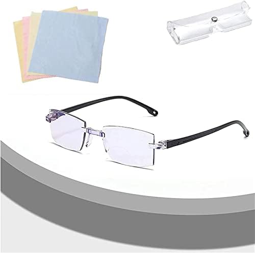 Сафир висока цврстина анти сина светлина интелигентни очила за читање со двоен фокус, Бои Анти-сини Очила За Читање
