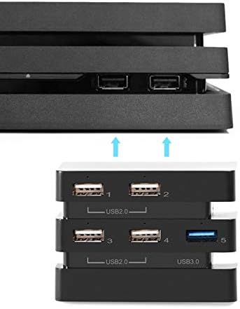 Адаптер за контролер на Hub Surebuy Hub, лесна инсталација 5 Port USB центар Единствени LED индикатори на ниско ниво за 4