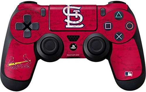 MLB St. Louis Cardinals потресена кожа за Sony PlayStation 4/PS4 Dual Shock4 Controller, црвена