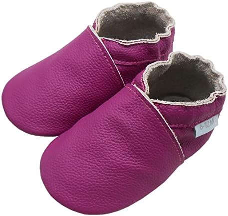 Basrakids кожа чевли за бебиња момчиња девојчиња мокасини за новороденчиња, папучи меки единствени анти-лизгачки бебешки чевли за креветче