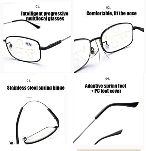 RXBFD Прогресивни Мултифокални Очила За Читање Со Блокирање На Сина Светлина, Стилски HD Жени Далеку И Близу Читачи На Компјутери Со Мобилни