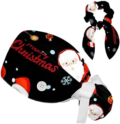 Божиќна декорација прилагодлива капа за капаче за чистење со копче, работна капа за џемпери со лак за коса
