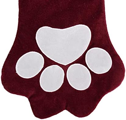 Personalек-Ф персонализирано Божиќно порибување за кучиња и мачки, порибување на форма на шепа, украсено со име на миленичиња