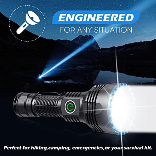 Ultrafire X7 Pro 2000 Lumens Tactical Flashlight LED LED фенерче, 1580 метри Супер светла во центарот на вниманието, рачно светло
