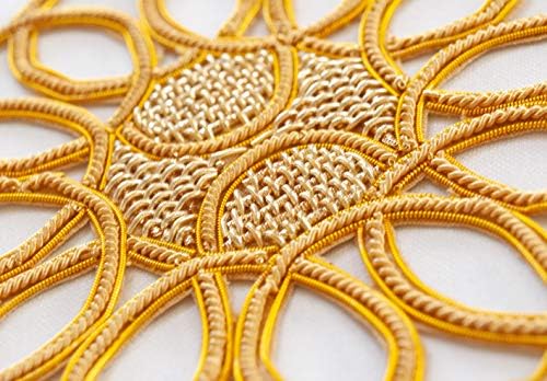Златен рачен вграден шилки за шиење на шишиња, келтски јазол златен лепенка круг 5 “