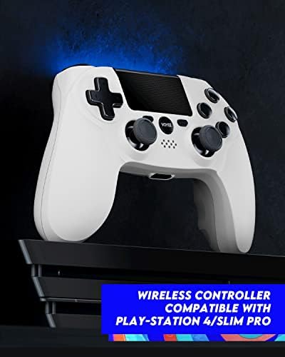 VOYEE Безжичен Контролер Компатибилен Со Sony PlayStation 4, Подобрен Контролер PS4 СО Двоен Шок 6-Сензор За Движење PS4 Gamepad Далечински
