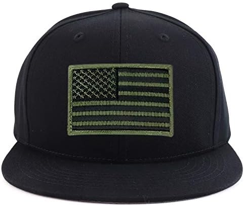 Армиски Екипаж Маслиново Американско Знаме Лепенка Младинска Големина Рамен Бил Прибегнување Бејзбол Капа