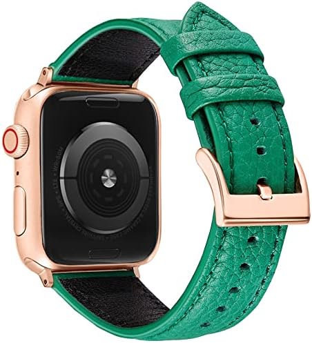 Gitalian Компатибилен со Apple Watch Band 38mm 40mm 41mm 42mm 44mm 45mm, Ремен За Замена На Вистинска Кожа Компатибилен за Iwatch Серија