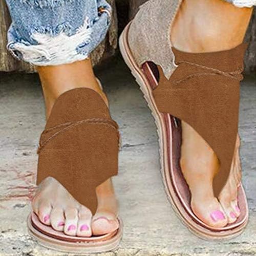 Куки сандали за жени случајни летни удобни патенти рамни сандали плажа за плажа Сандали чевли жени Sandals sandals flip flips црно