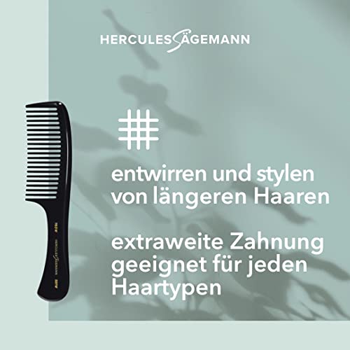 Херкулес Сагеман - 703W -581W џебна рачка чешел | Широк чешел за заби за олабавување на подолга коса | Идеално за во движење | Големина: