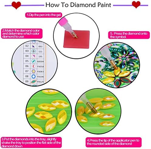HMLOPX Образовни комплети Безбедносно сертификација DIY 5D светлосен комплет за сликање на дијаманти, мандала шема за везови