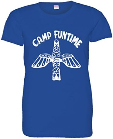 Pleasemetees женски Blondie Camp Funtime игра познатата потресена маичка со маички