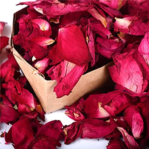 Queenbox 0,7oz Сув розов ливчиња, природни сушени цветни билки свадба конфети за бања, сапунски накит занаетчиски нокти