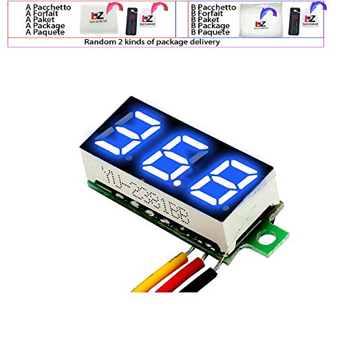 DC 0V-100V 0,28 инчен LED дигитален напон на напон на напон на волт-мерач на волт-монитор за монитор Тестерски панел CAL 12V 24V црвено