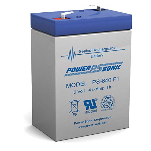 Power-Sonic запечатена запечатена оловна киселина батерија PS-640 6V 4,5 AH @ 20-ч. 6V 4.1 AH @ 10-ч