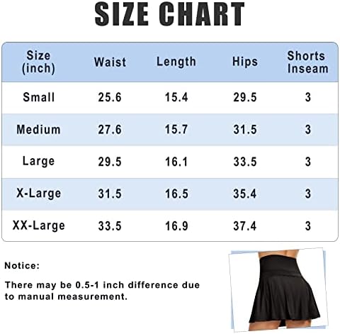 Зандо тениско здолниште за жени со џебови со високи половини за голф здолништа мини здолниште Плетирани атлетски здолништа за жени