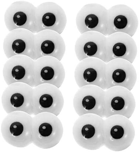 Toyvian 20pcs Сијамски додатоци за очи за накит додатоци за цртани филмови кадифен играчка пластична безбедност очи занает