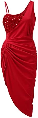 Thhvdrg 2023 година Lutmyенски летни секси секси секвенки зашици со плетенка без ракави фустан моден забавен клубски фустан од каросерија фустан