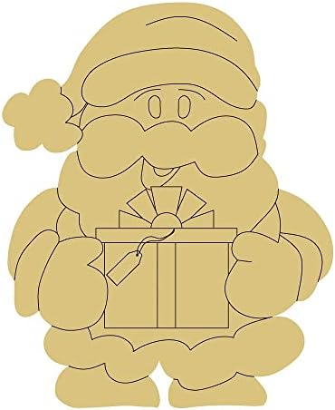 Дизајн на дедо Мраз По Линии Исечок 1 Ставка По Пакет Закачалка За Врата Божиќен Декор Празник Недовршено Дрво Мдф Форма Платно Стил